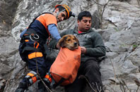 3 Gün Mahsur Kalan Köpeğin İmdadına AFAD Yetişti