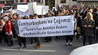 Ey&uuml;psultan Belediyesine Protesto