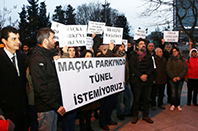Ma&ccedil;ka Parkı'nda Protesto Eylemi