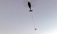 Hamile İnek Helikopterle Kurtarıldı